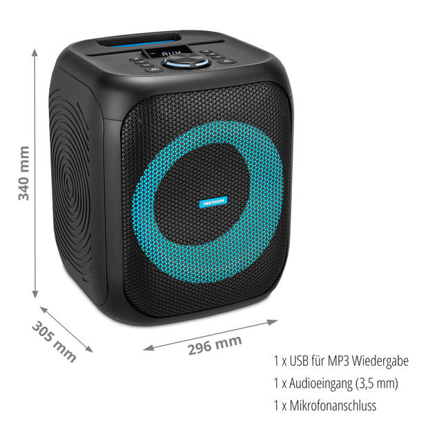 LIFE® S61991 Feestluidspreker draagbaar Bluetooth®-geluidssysteem. Bluetooth® 5.3 voor …