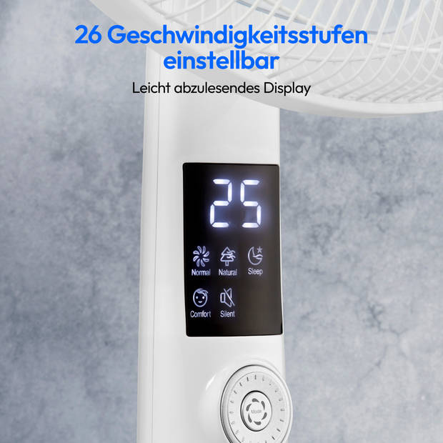 LIFE P20 SF voetventilator met afstandsbediening (MD 11939) 26 snelheidsinstellingen …