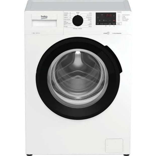 BEKO WTV94221BW patrijspoortwasmachine - 9 kg - Inductie - L 60 cm - 1400 tpm - Klasse A - Wit