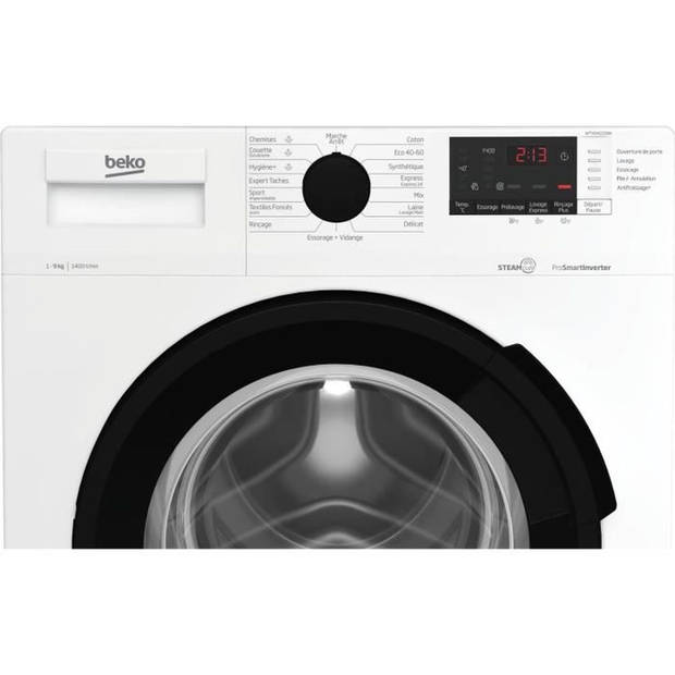 BEKO WTV94221BW patrijspoortwasmachine - 9 kg - Inductie - L 60 cm - 1400 tpm - Klasse A - Wit