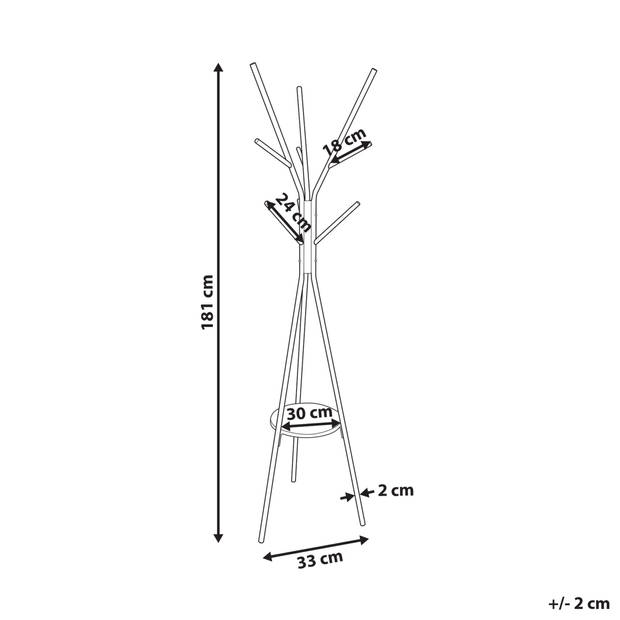 Beliani COLBY - Kledingstandaard-Zwart-Staal