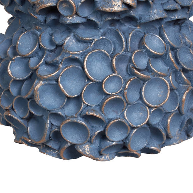 Beliani MUZAKI - Bloemenvaas-Blauw-Magnesiumoxide