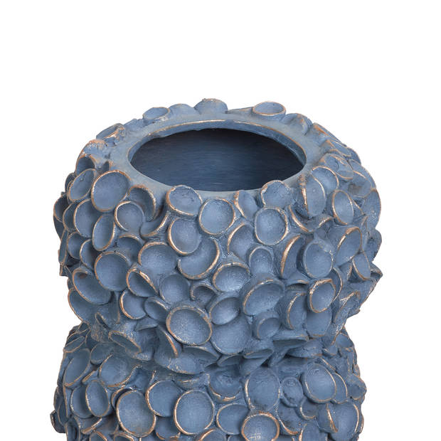 Beliani MUZAKI - Bloemenvaas-Blauw-Magnesiumoxide