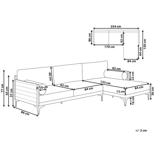 Beliani CAVEZZO - Tuinsofa-Grijs-FSC® gecertificeerd acaciahout