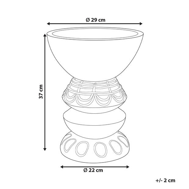 Beliani DISPORUM - plantenbak voor buiten-Bruin-Magnesiumoxide