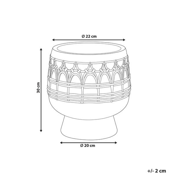 Beliani CICUTA - plantenbak voor buiten-Bruin-Magnesiumoxide