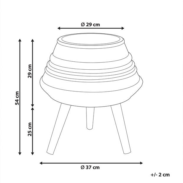 Beliani ATHAEA - plantenbak voor buiten-Beige-Magnesiumoxide