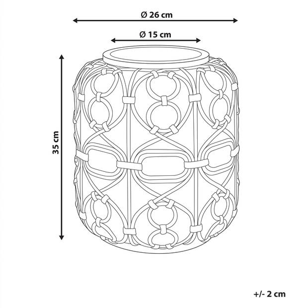 Beliani PALAMAS - plantenbak voor buiten-Bruin-Magnesiumoxide