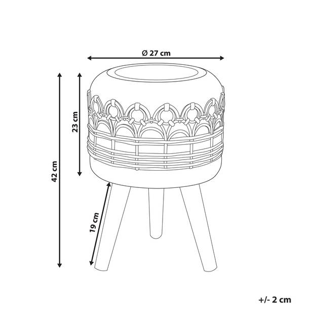 Beliani CYRTOMIUM - plantenbak voor buiten-Bruin-Magnesiumoxide