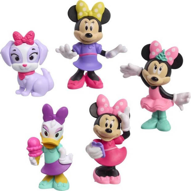 Beeldjes - DISNEY MINNIE MOUSE - Pakket van 5 Minnie Mouse beeldjes - Niet-geled, 6 cm