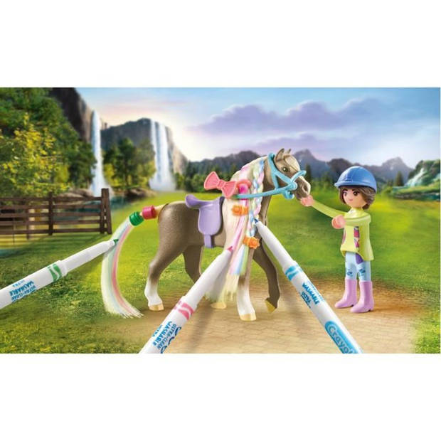 PLAYMOBIL - 71640 - Ruiter met gekleurde manen