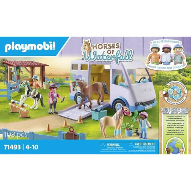 PLAYMOBIL 71493 Paard- en ponywagen met omheining