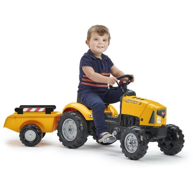 FALK SuperBuilder traptractor - motorkap en aanhanger open - van 2 tot 5 jaar