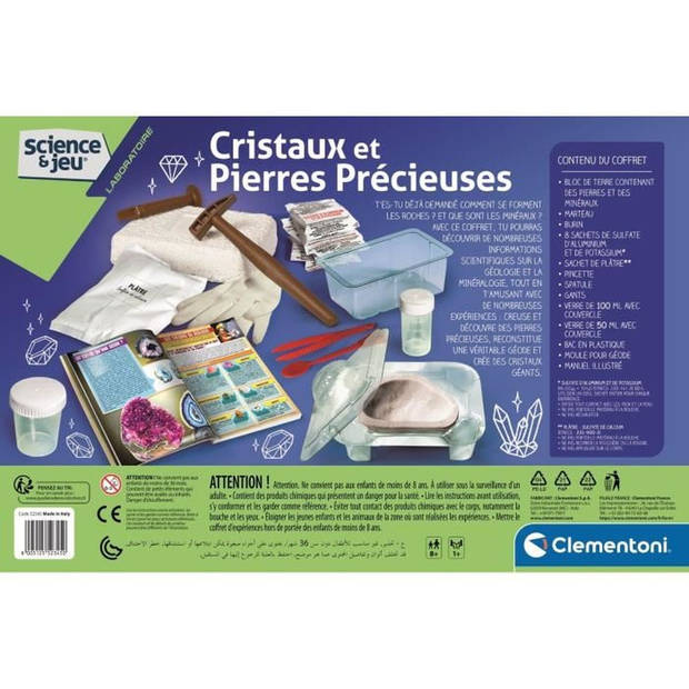 CLEMENTONI Science & Game - Kristallen en edelstenen - Wetenschappelijk spel