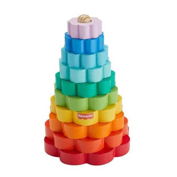 Fisher-Price-Ringstapelaar met 10 houten stukken HXT77