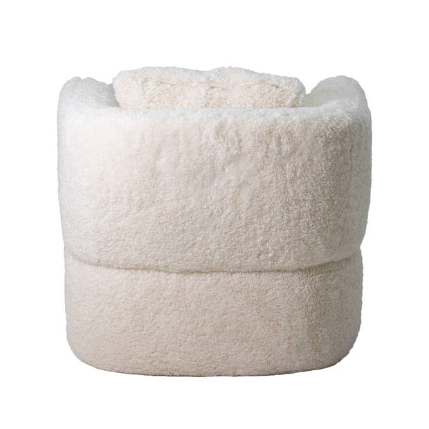 Giga Meubel - Draaifauteuil Beige Fluffy - Zithoogte 43cm - Ollie