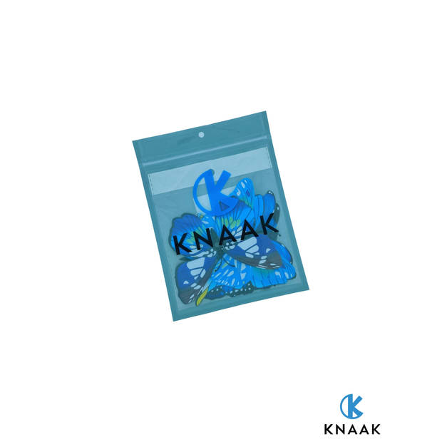 Knaak 3D Vlinders Muurstickers Decoratie - Blauw - Ocean Blue