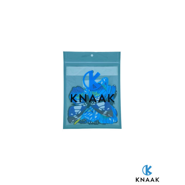 Knaak 3D Vlinders Muurstickers Decoratie - Blauw - Ocean Blue