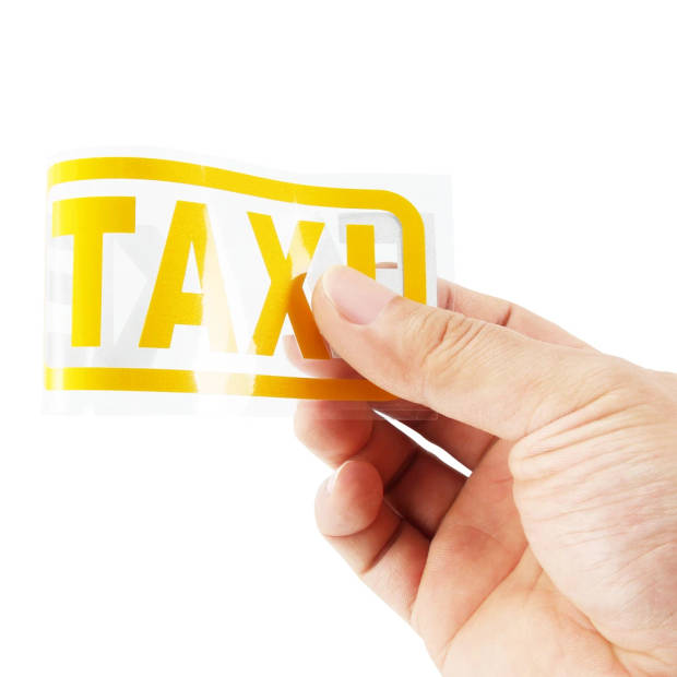 Knaak "Fake Taxi" Autosticker - 2 stuks - Zwart en Geel - Nep Taxi