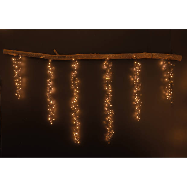 Cascade clusterverlichting - 432 led lampjes - extra warm wit - 750 cm - Lichtsnoeren