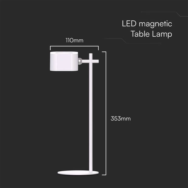 V-TAC VT-10115-W Tafellampen - Oplaadbare Tafellampen - IP20 - Wit - 3 Watt - 300 Lumen - 3IN1