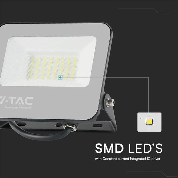 V-TAC VT-44034 LED schijnwerpers - IP65 - Zwart - 30 Watt - 2310 Lumen - RGB+6500K