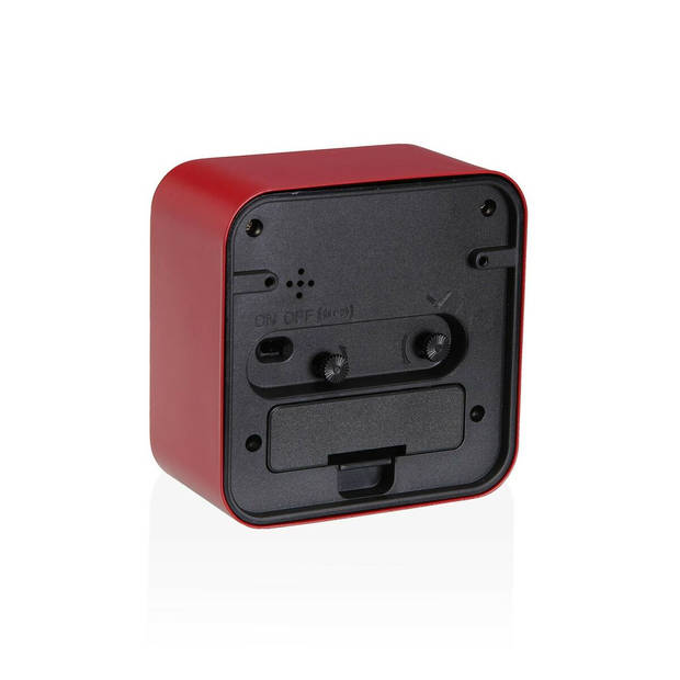 Bordsklocka Versa Alvo Rood Plastic 4,5 x 8,5 x 8,5 cm