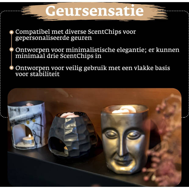 Scentchips® Brander Bowls - Waxbrander - Geurbrander - Oliebrander - Waxmelts - Goudkleurig