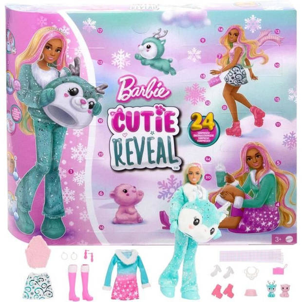 Barbie-Cutie Reveal Adventskalender-1 pop en 24 verrassingen HJX76