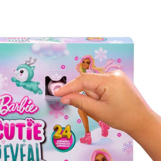 Barbie-Cutie Reveal Adventskalender-1 pop en 24 verrassingen HJX76