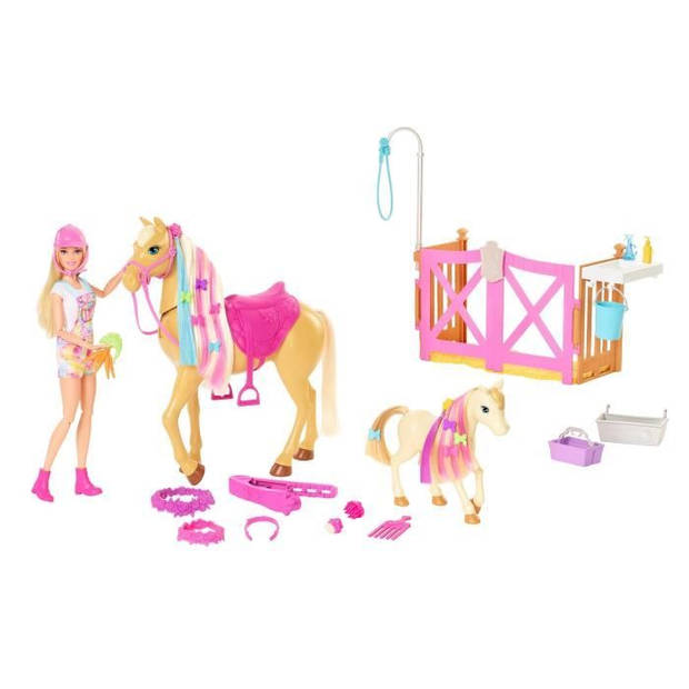 Modepop - Barbie - HGB58 - Barbie Paardenverzorgingsset met 1 pop