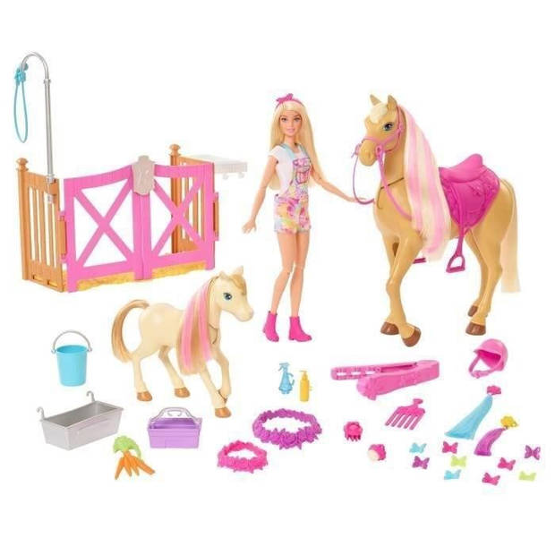 Modepop - Barbie - HGB58 - Barbie Paardenverzorgingsset met 1 pop