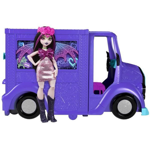 Monster High-Tour Bus Blood-sational Rock-Set met pop en bus HXH83