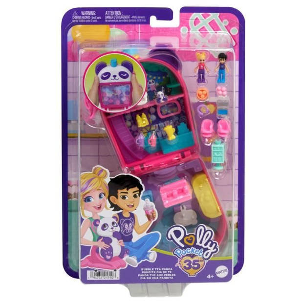 Polly Pocket-Panda Bubble Tea-Box met 2 minifiguren en panda HWN95