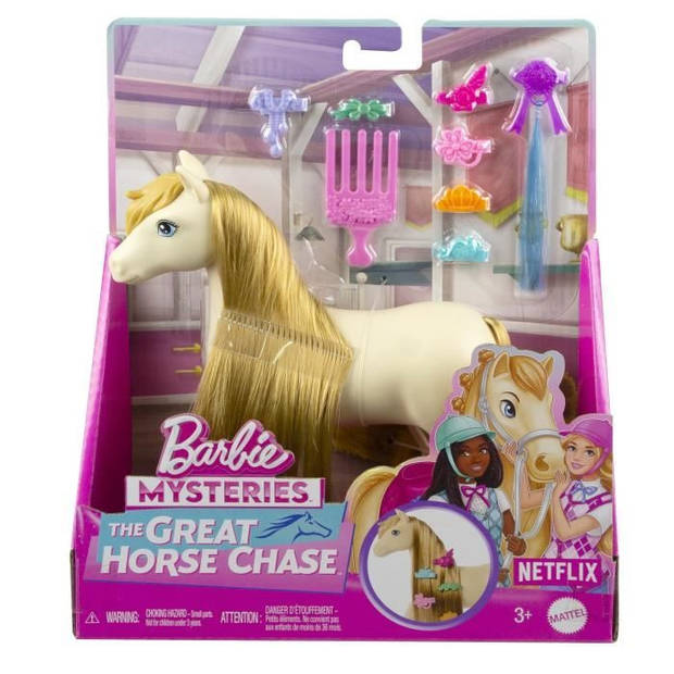 Barbie – Barbie Mysteries: The Great Horse Chase-Pony en accessoires HXJ36