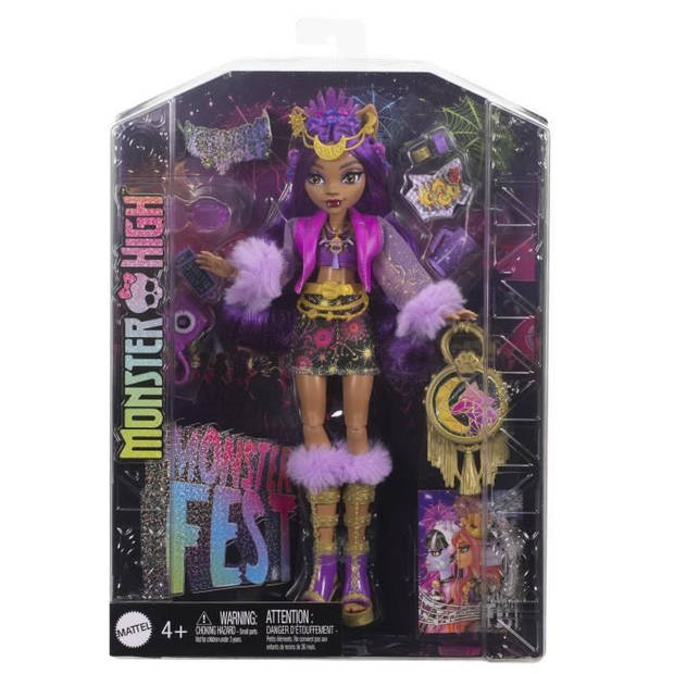 Monster High-Clawdeen Wolf-pop met Monster Fest-outfit HXH80