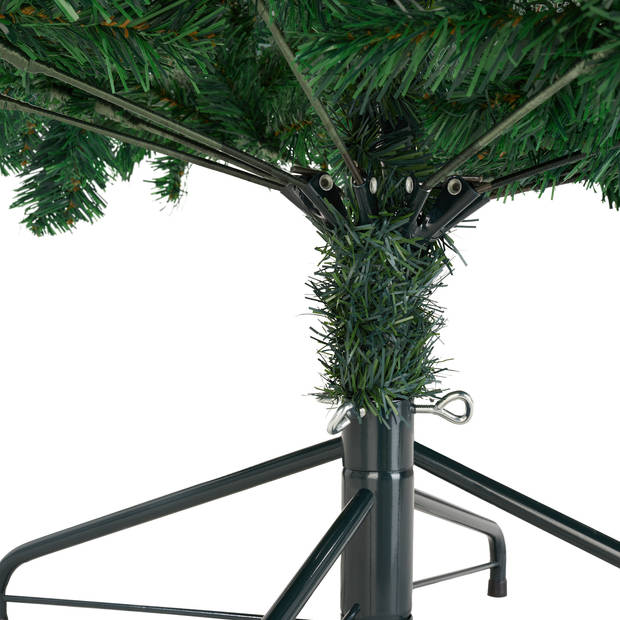 tectake® Kunstkerstboom - 210 cm - Realistische Uiterstraling - dichte diepgroene naalden - inclusief standaard