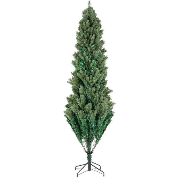 tectake® Kunstkerstboom - 210 cm - Realistische Uiterstraling - dichte diepgroene naalden - inclusief standaard