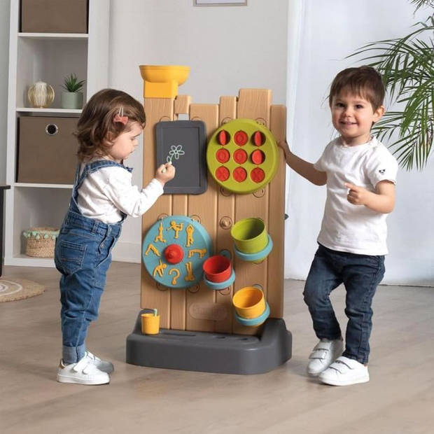 Smoby - Kinderactiviteitenmuur - Ballencircuit + watercircuit - 6 verschillende spellen - Vanaf 2 jaar