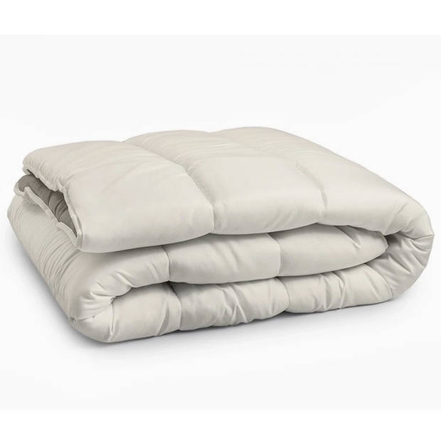 Zavelo Easy All-in-one-Dekbed Creme/Khaki-Lits-Jumeaux (240x200 cm)