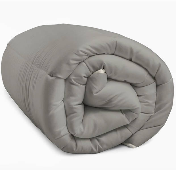 Zavelo Easy All-in-one-Dekbed Creme/Khaki-Lits-Jumeaux (240x200 cm)