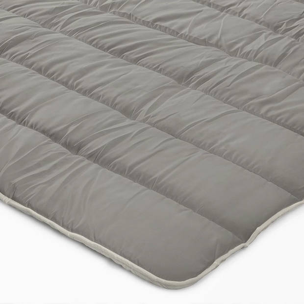 Zavelo Easy All-in-one-Dekbed Creme/Khaki-Lits-Jumeaux (240x200 cm)