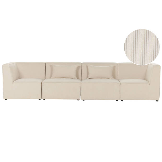 Beliani LEMVIG - Modulaire Sofa-Beige-Corduroy