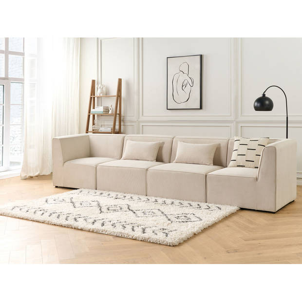 Beliani LEMVIG - Modulaire Sofa-Beige-Corduroy