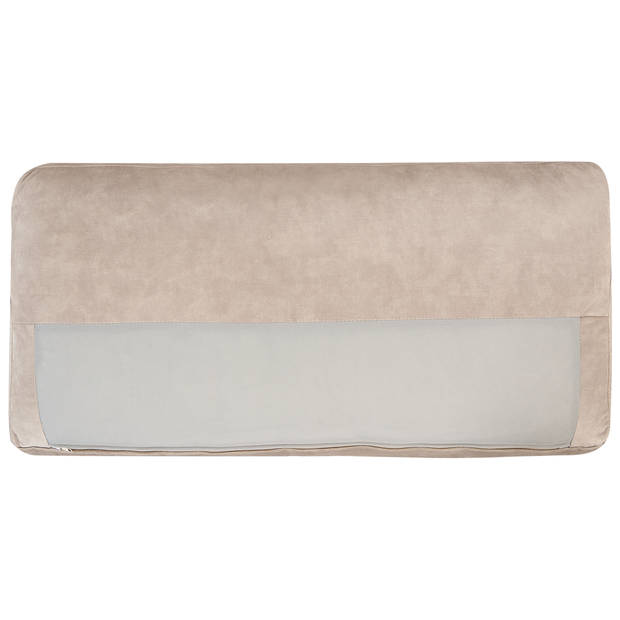 Beliani LOFOTEN - Hoekbank-Beige-Fluweel