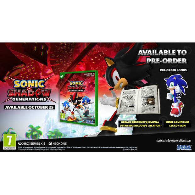 Sonic x Shadow Generations + Pre-order Bonus - Xbox One & Xbox Series X