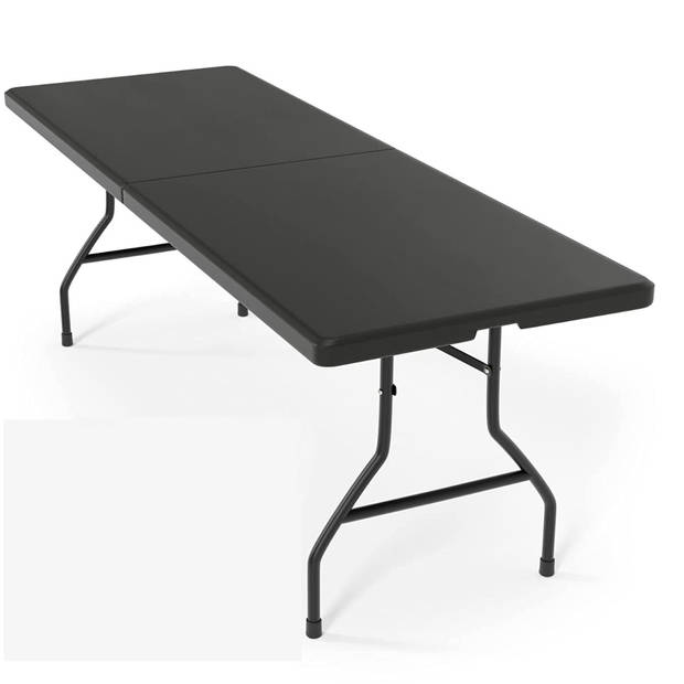 Jago- buffettafel- belastbaar tot 150 kg- zwart- 183 cm lengte -voor 8 personen- inklapbaar- draagbaar- ruimtebespare...