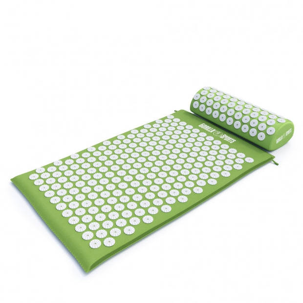 Gorilla Sports Acupressuur mat - Spijkermat - Groen