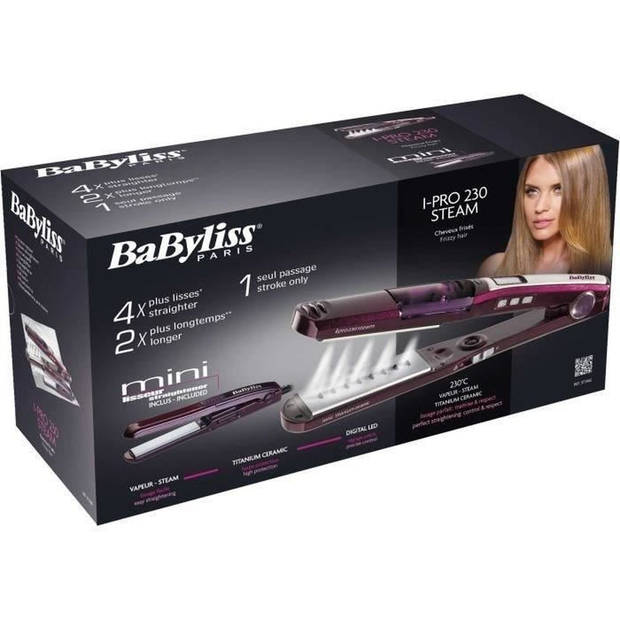 Stoom stijltang & mini stijltang I-PRO 230 - BABYLISS - ST396ALE - Keramisch titanium