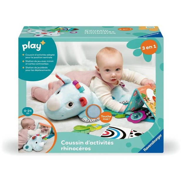 Ravensburger -PLAY+ - 3in1 neushoorn activiteitskussen - Vanaf de geboorte - Franse versie - 34010